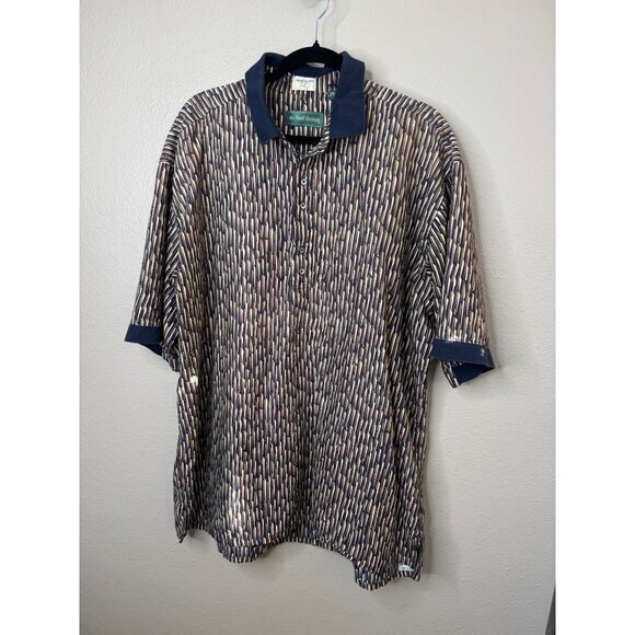 Vintage Michael Thomas Men's‎ Blue Polo XXL short sleeve polo collared pullover - Picture 2 of 6